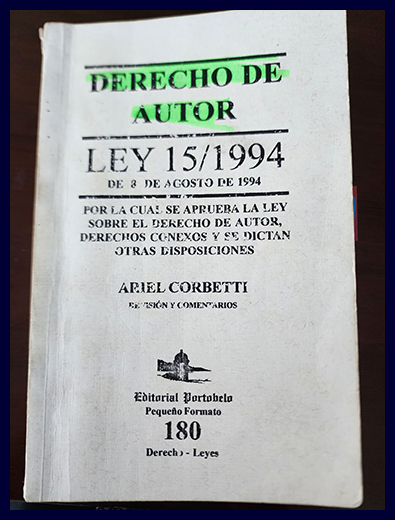 Derecho de Autor.  Ley 15 del 8 de agosto de 1994